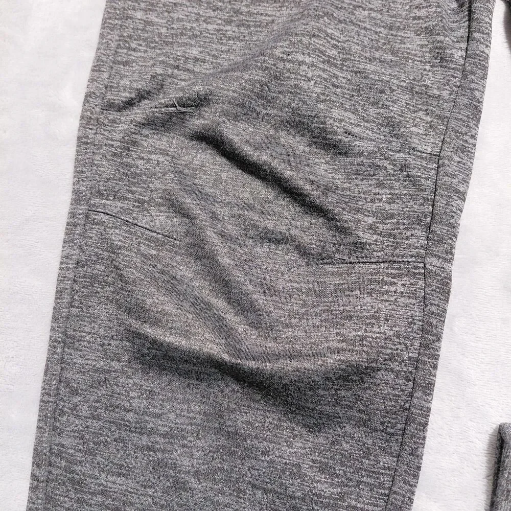 Lot of 2 Place Sport Boys Fleece Lined Athletic Sweatpants L 10/12 Heather Gray